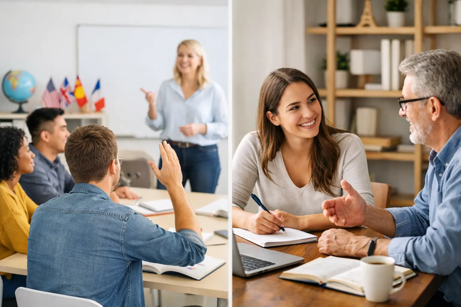 Escola de idiomas ou professor particular?