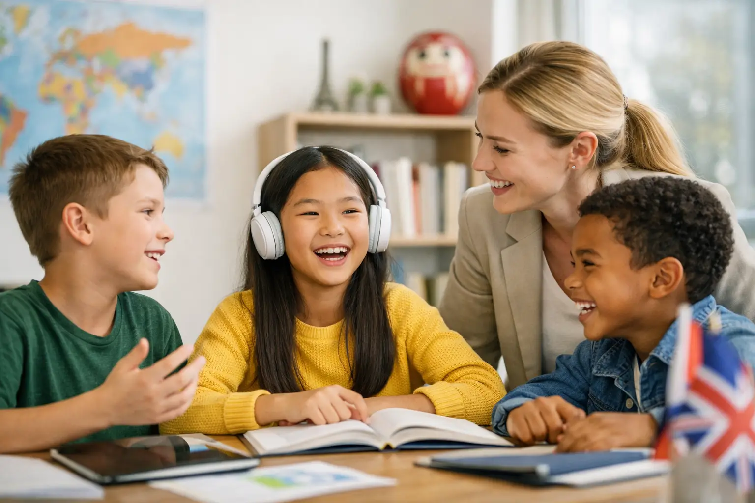 Programa de idiomas para escolas que gera confiança