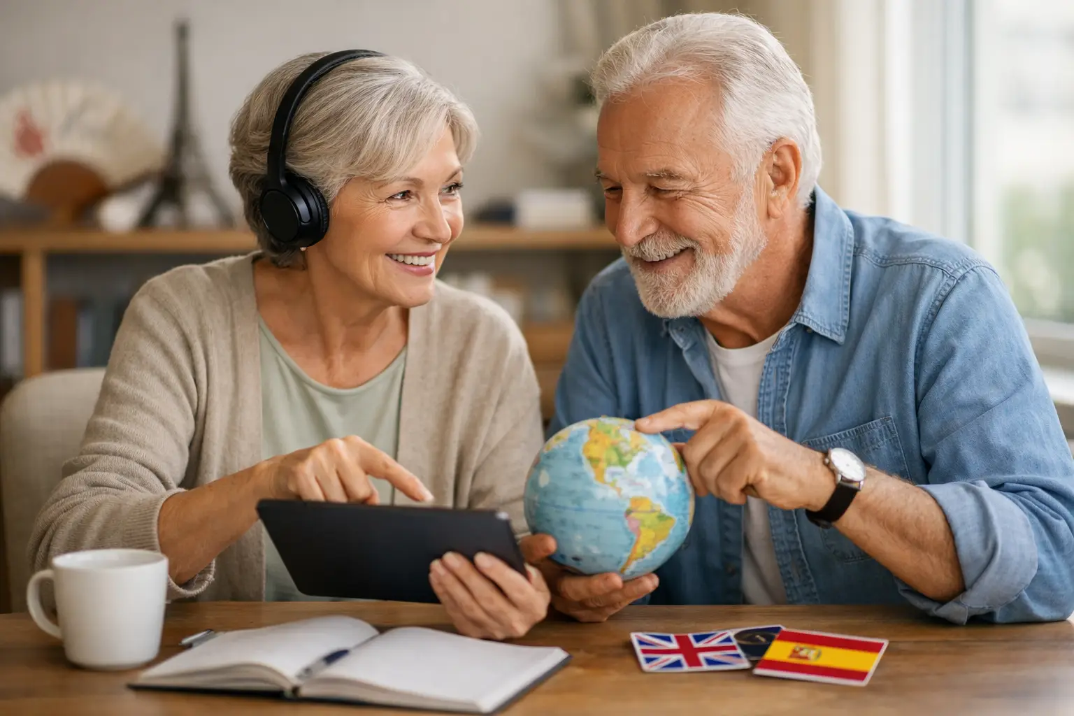 Como idosos aprendem idiomas com confiança