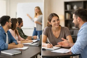 Curso coletivo versus aula individual: qual escolher?