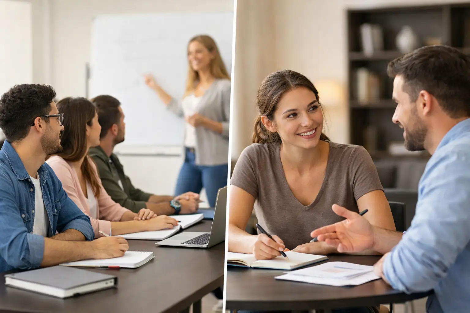 Curso coletivo versus aula individual: qual escolher?