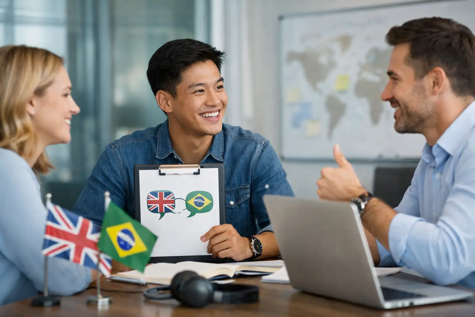 Resultados de treinamento linguístico reais
