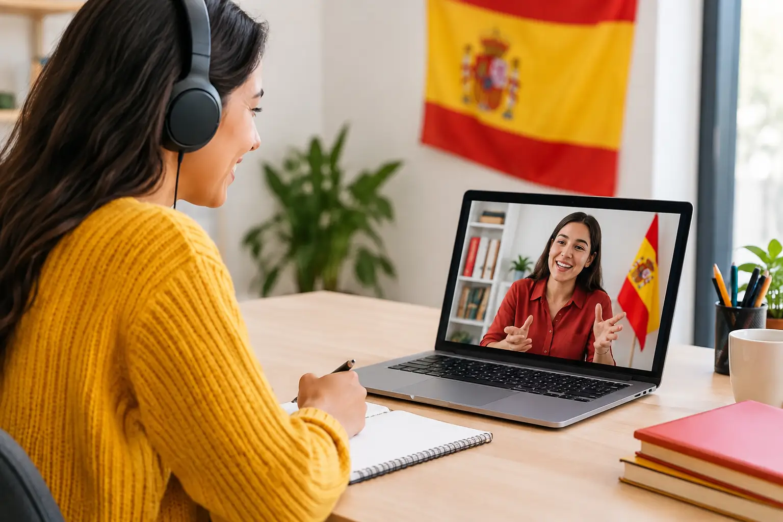 Avaliação de curso de espanhol ao vivo